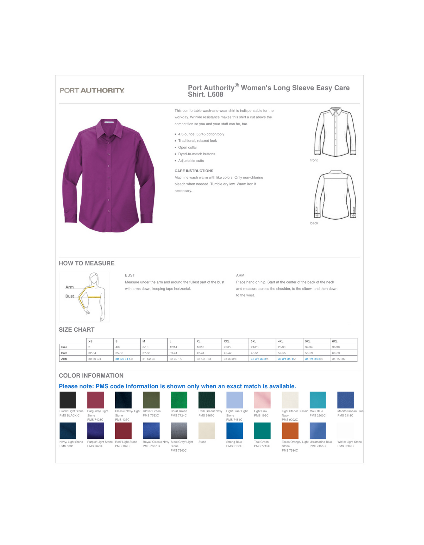 ICS FACULTY / EMBROIDERED FEMALE LONG SLEEVE BUTTON DOWN SHIRT