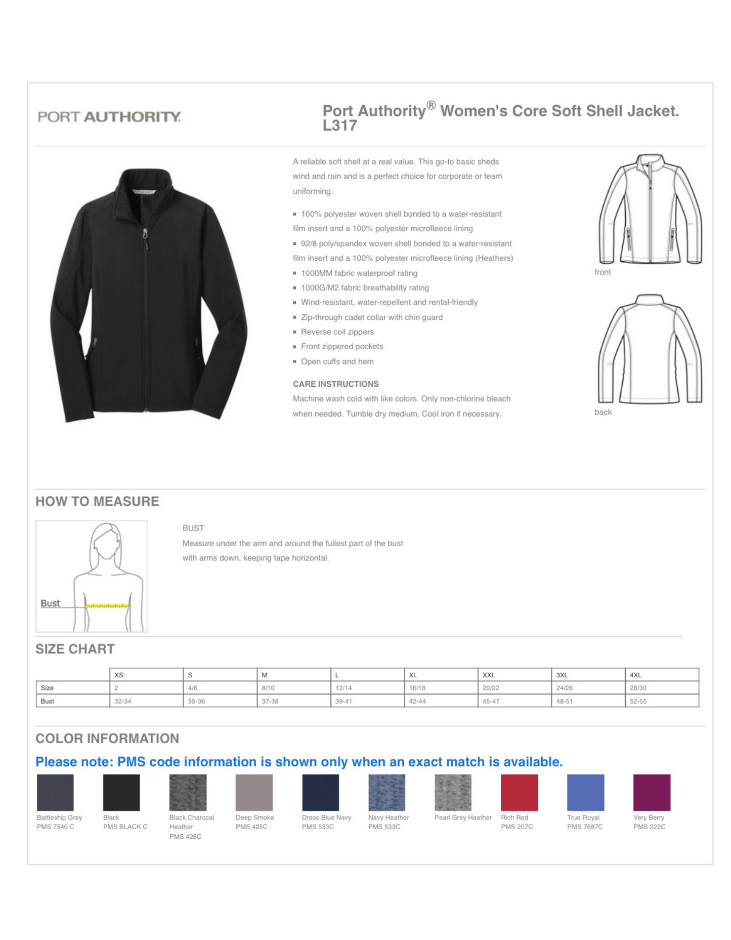 ICS FACULTY / EMBROIDERED FEMALE FULL ZIP SOFT SHELL JACKET / PORT AUTHORITY