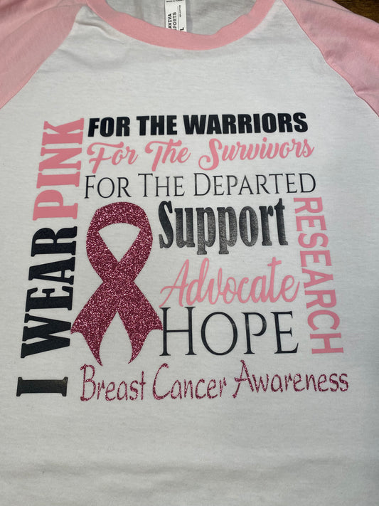 BREAST CANCER / I WEAR PINK GLITTER