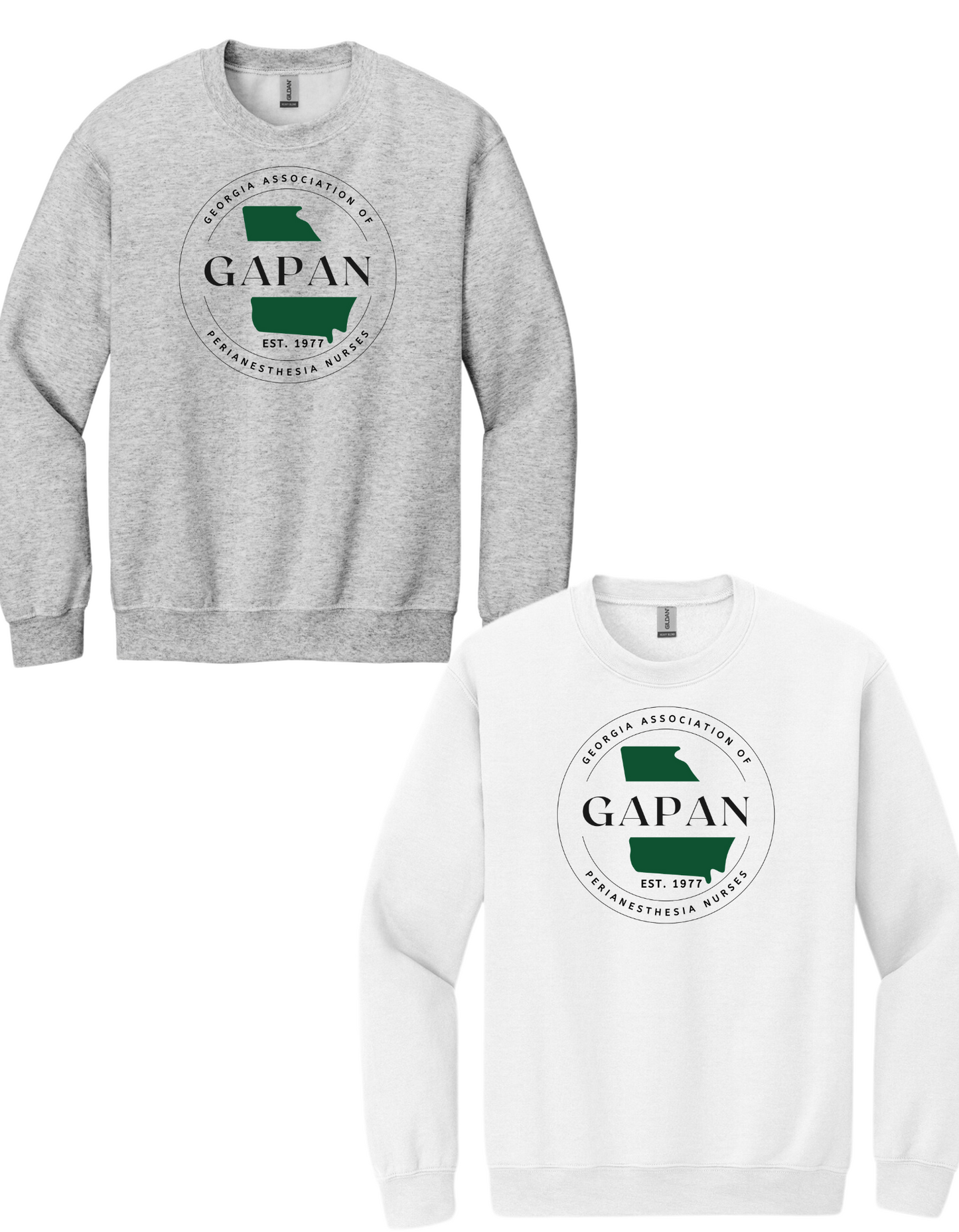 ADULT UNISEX GILDAN CREWNECK SWEATSHIRT / GAPAN