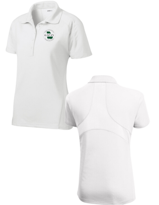 EMBROIDERED FEMALE SPORT TEK SHORT SLEEVE DRIFIT POLO SHIRT / GAPAN