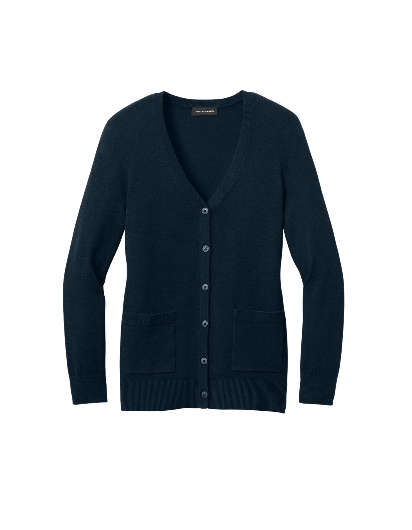 ICS FACULTY / EMBROIDERED FEMALE BUTTON UP CARDIGAN / PORT AUTHORITY