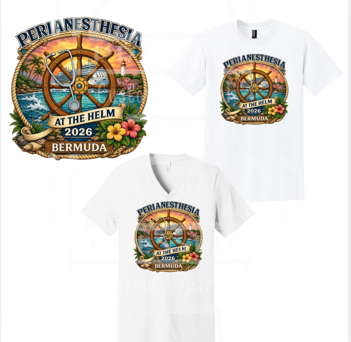 ADULT UNISEX GILDAN CREWNECK SHORT SLEEVE T-SHIRT / PERIANESTHESIA CRUISE 2026