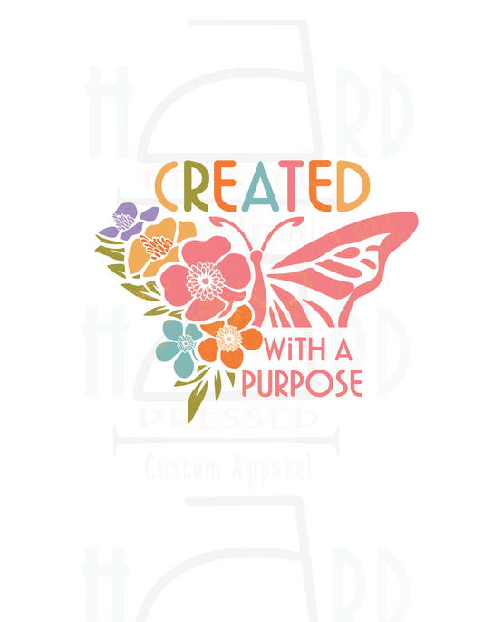 YOUTH Created with a Purpose T-Shirt / BUTTERFLY