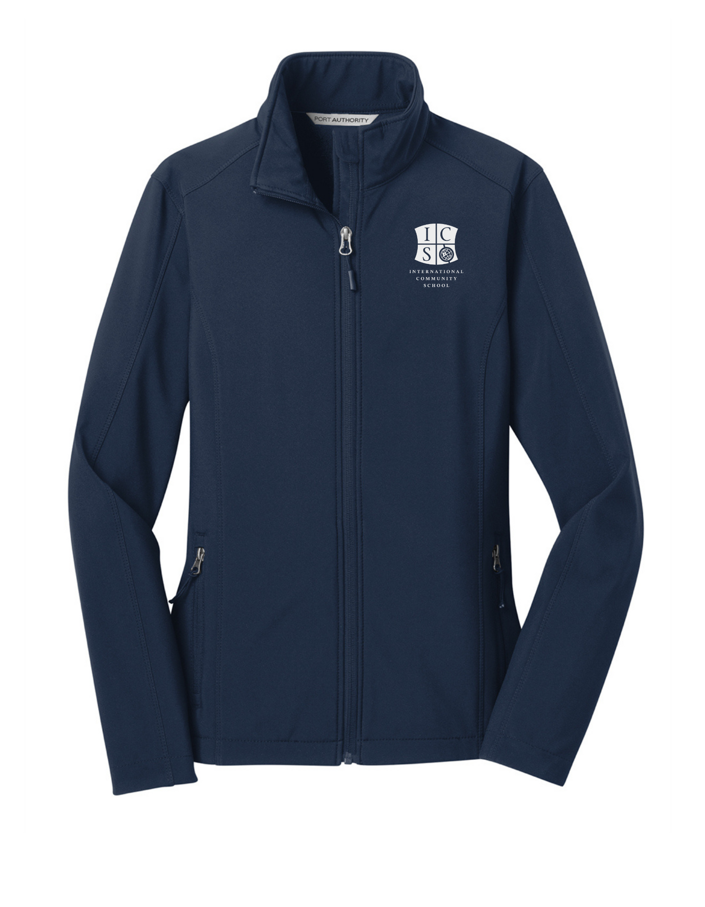 ICS FACULTY / EMBROIDERED FEMALE FULL ZIP SOFT SHELL JACKET / PORT AUTHORITY