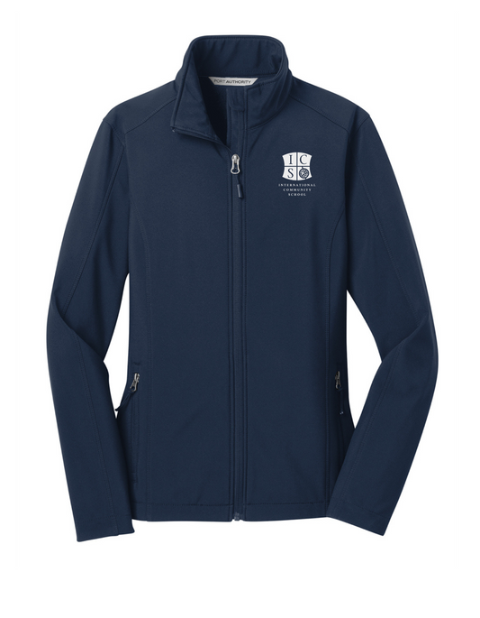 ICS FACULTY / EMBROIDERED FEMALE FULL ZIP SOFT SHELL JACKET / PORT AUTHORITY
