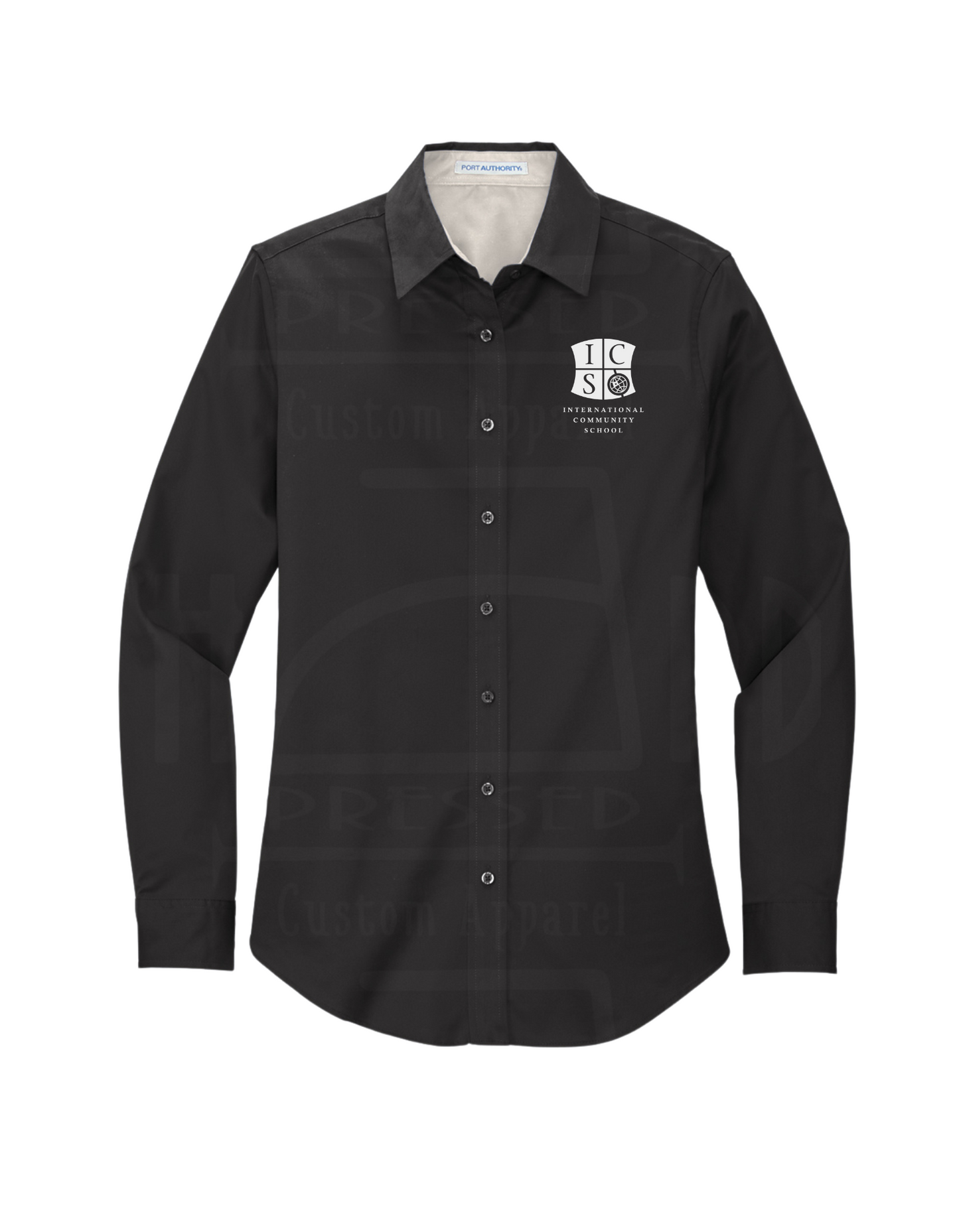 ICS FACULTY / EMBROIDERED FEMALE LONG SLEEVE BUTTON DOWN SHIRT