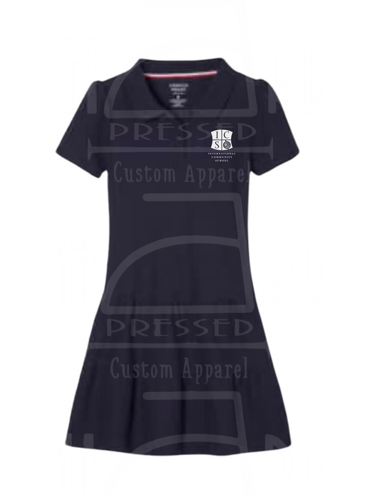 YOUTH GIRL SHORT SLEEVE POLO DRESS / FRENCH TOAST